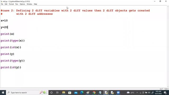 PYTHON tutorials || Demo - 4 || by Mr. Vijay On 27-06-2022 @8:30AM IST