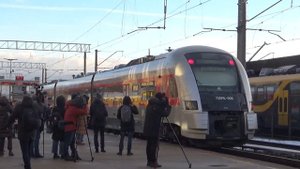 Дождались! | Первый пассажирский поезд из Вильнюса в Риге | First Vilnius-Riga train arrival