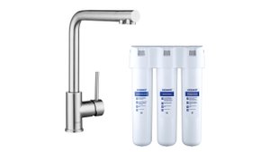 Готовое решение. Кухонный смеситель и Аквафор Кристалл Swedbe Selene Plus К8540К