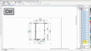 Corel Draw: простановка размеров на плане