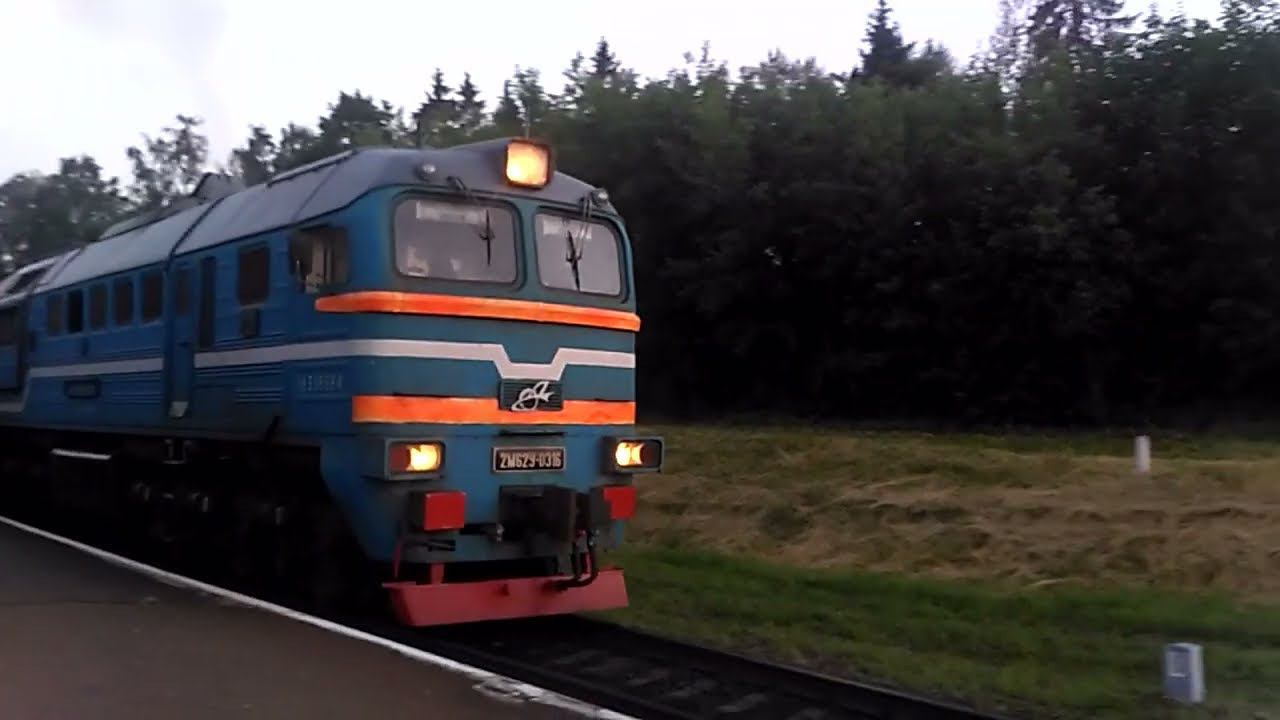 Дизель-поезд в сумерках....