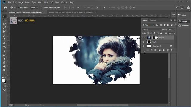 Splash Brush trong Photoshop CC | HỌC ĐỒ HỌA смотреть онлайн