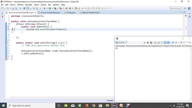 java 4.9 Anonymous classes/ Inner Classes (Nested classes) смотреть онлайн