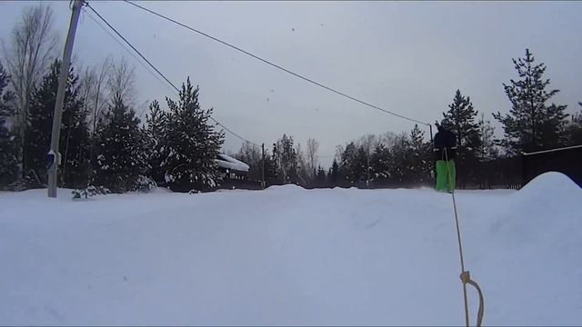 На горных лыжах за квадроциклом Bashan  bashan