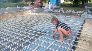 Вязка арматурной сетки для фундаментной плиты