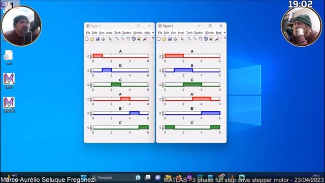 MATLAB - Episódio 07 - Three-phase full step drive stepper motor