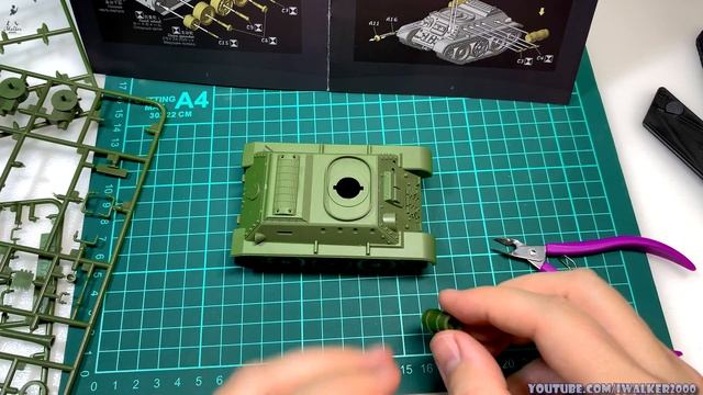 Хобби/MENG - собираем модели без клея - мимишный танк MENG WWT-006 Soviet tank T-34/76