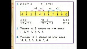 Прибавление и вычитание числа 3