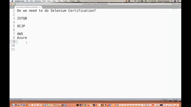 Do we need any Selenium Certification? Is this valid?  What about ISTQB?