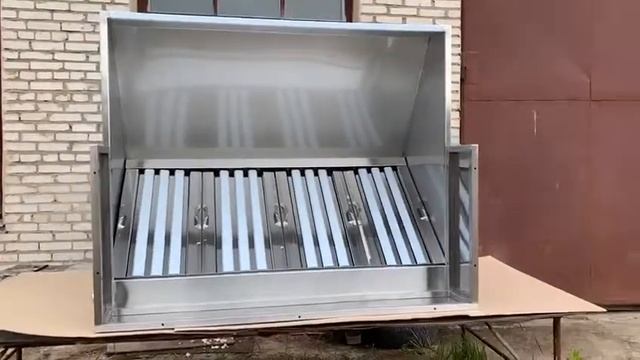 Пристенный вытяжной зонт ТИП 2 с гидрозатвором для мангального комплекса смотреть онлайн