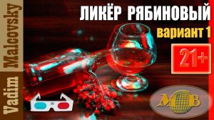 3D stereo red-cyan Ликёр рябиновый или как сделать ликёр из рябины на водке. Мальковский Вадим