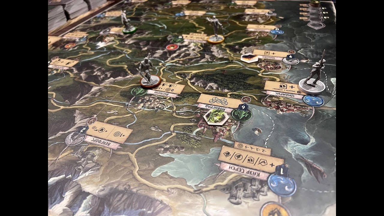 Распаковка настольной игры Ведьмак старый мир / Unboxing boardgame The Witcher old world