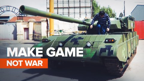 Как настоящий: в Китае создали игрушечный танк в натуральную величину
