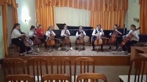 Ансамбль виолончелистов"Бархатные струны",  Русская народная песня "У ворот, ворот"
