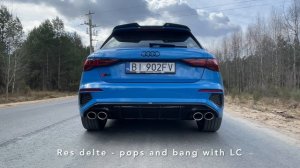 Audi S3 8Y 2021 - pops and bang with Launch Control part. 2/2