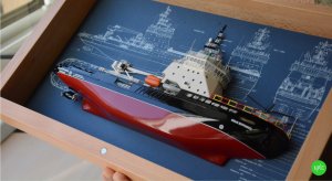 Полумодель ледокола "Илья Муромец"