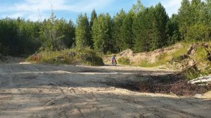 Первый выезд на самодельном кроссовом мотоцикле