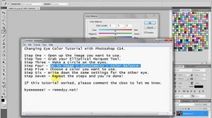 Photoshop Tutorial - Changing Eye Color (remedyy.net)