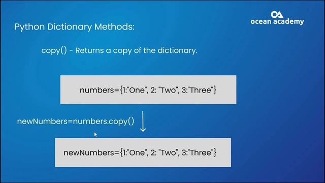 Python Dictionary Methods in Tamil #oceanacademy #python #dictionaryinpython #datatypesinpython