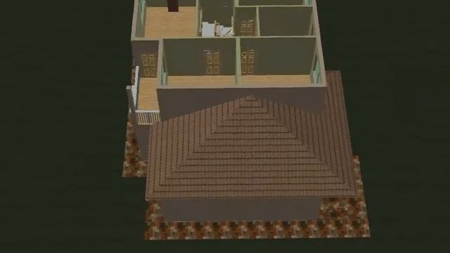 Дом для семьи из Мурманска. 3D макет 2й этаж дома. смотреть онлайн