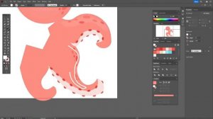 РИСУЕМ ОСЬМИНОЖКА С АКВАРЕЛЬНОЙ ТЕКСТУРОЙ БЕЗ СКЕТЧА УРОК В ADOBE ILLUSTRATOR
