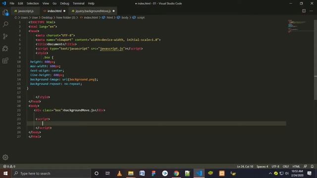 background move js---simple project-- javascript plug in----- [Coding With Laju]
