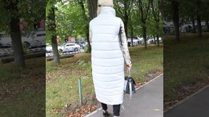 Жилет женский утеплённый длинный  22121