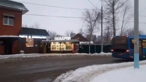 Москва 3520 Щербинка, улица Индустриальная и Энгельса зима день