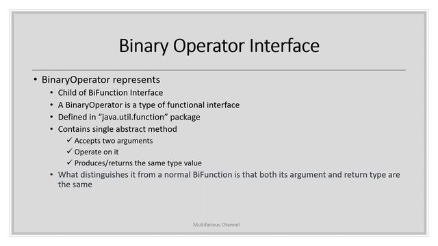 Binary Operator Interface | Syntax & Usage | Primitive Variant of Binary Operator Interface смотреть онлайн