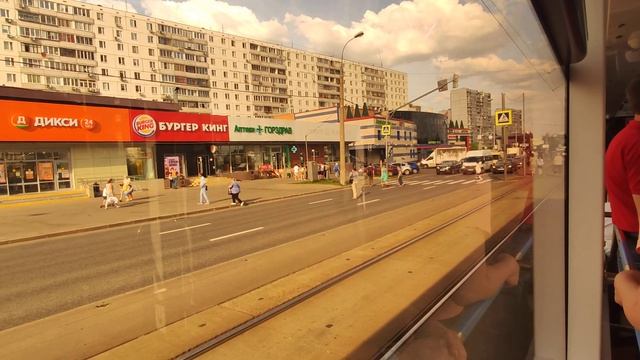 Трамвай. 21 маршрут "Таллинская улица" - Метро "Щукинская"