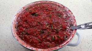 АДЖИКА БЕЗ ВАРКИ! ОЧЕНЬ ВКУСНАЯ И ОСТРАЯ!!!