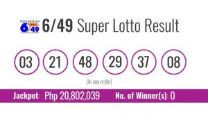 Lotto Result Today March 11, 2021 9PM Draw (6/49 6/42 6D Swertres/3D EZ2/2D)