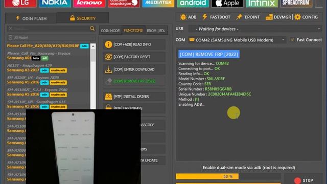 Samsung A51 SM A515F Frp / Удалить гугл аккаунт / Unlocktool 2022.10.05.2