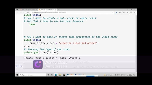 creating first class and object in python| How to create a class and object in python?