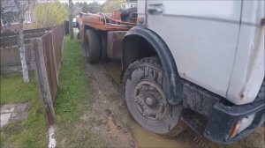 Работа на мусорке, МАЗ 5551. Мусорщик. Дачи.