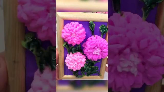 Хризантемы из воздушного пластилина #diy #plastic #new #howtomake #how  #flowers #цветы #поделки