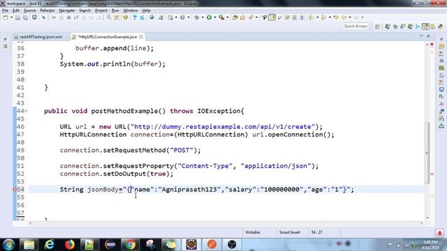 Web services | REST | 08 | Automation | API Testing | POST Request | JAVA HTTP URL CONNECTION |Tami