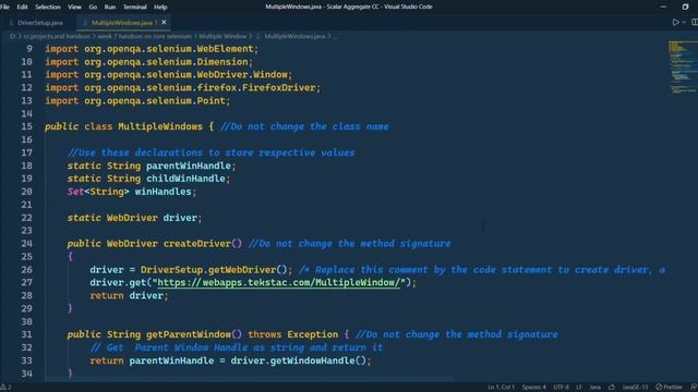 Multiple Window Week 7 Hands-on of Selenium with Java #TechieCoding