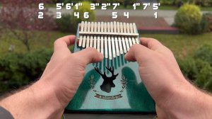 Minecraft - Sweden - C418 (Kalimba Tutorial)