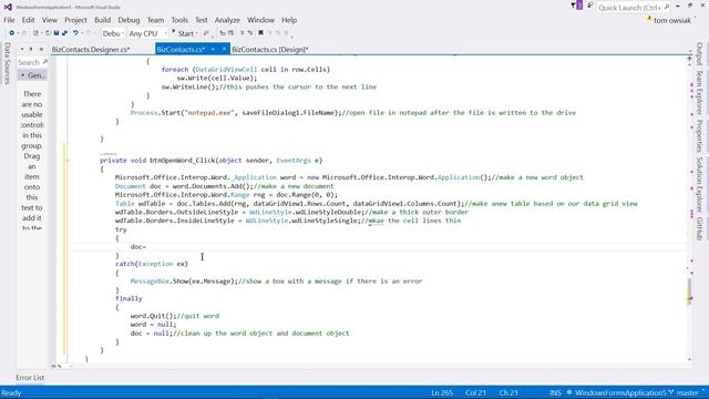 C# Programming Tutorial for Beginners - Export data to Microsoft Word