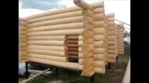 Сруб бани из строганного бревна на берегу озера | Вепсский Сруб