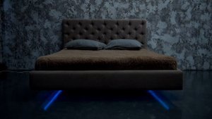 Парящая кровать с подсветкой