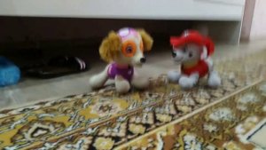 Мягкие игрушки. Щенячий патруль против зомби из майнкрафта