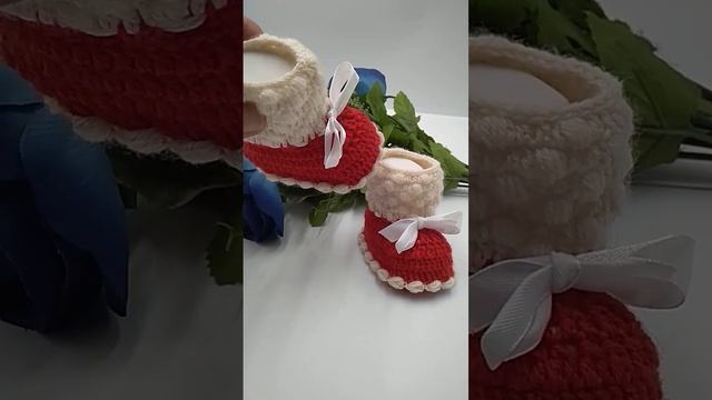 CROCHET BABY CHRISTMAS BOOTIES смотреть онлайн