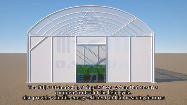 Plastic Film Light Deprivation Greenhouse Model Show Video смотреть онлайн