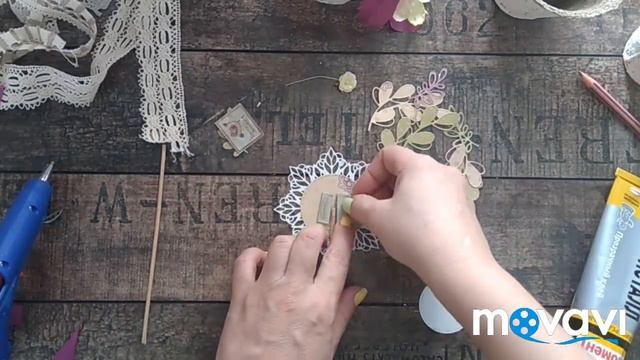 Мастер-класс.  Декор торфяного горшочка и топпер к Пасхе.