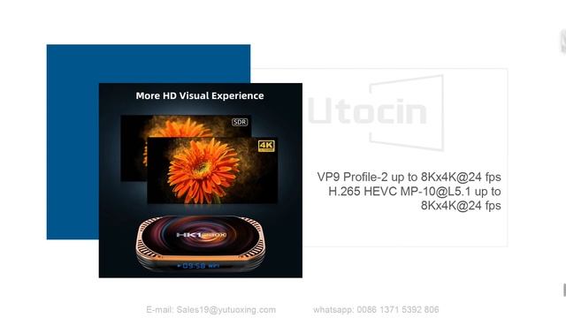 Best Utocin HK1 BOX-S905X4 Cortex™ A55 CPU Set top box Android 11.0 TV Box Supplier смотреть онлайн