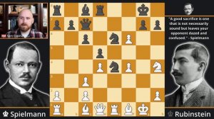 Spielmann Sacrifices For Gorgeous Zugzwang - Best Of The 1910s - Spielmann vs. Rubinstein, 1911