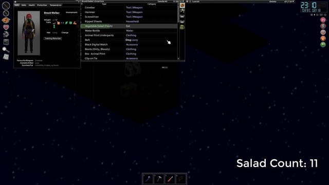 Let's Play Project Zomboid - A Really CD DA Challenge: Extra #2 The Salad Episode