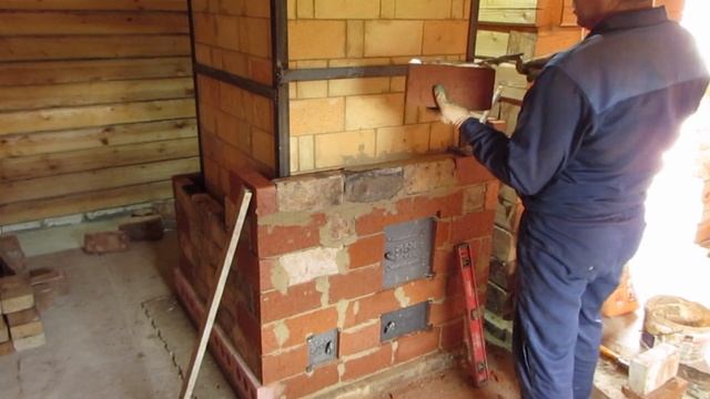 Банная печь из кирпича своими руками || Часть2 смотреть онлайн